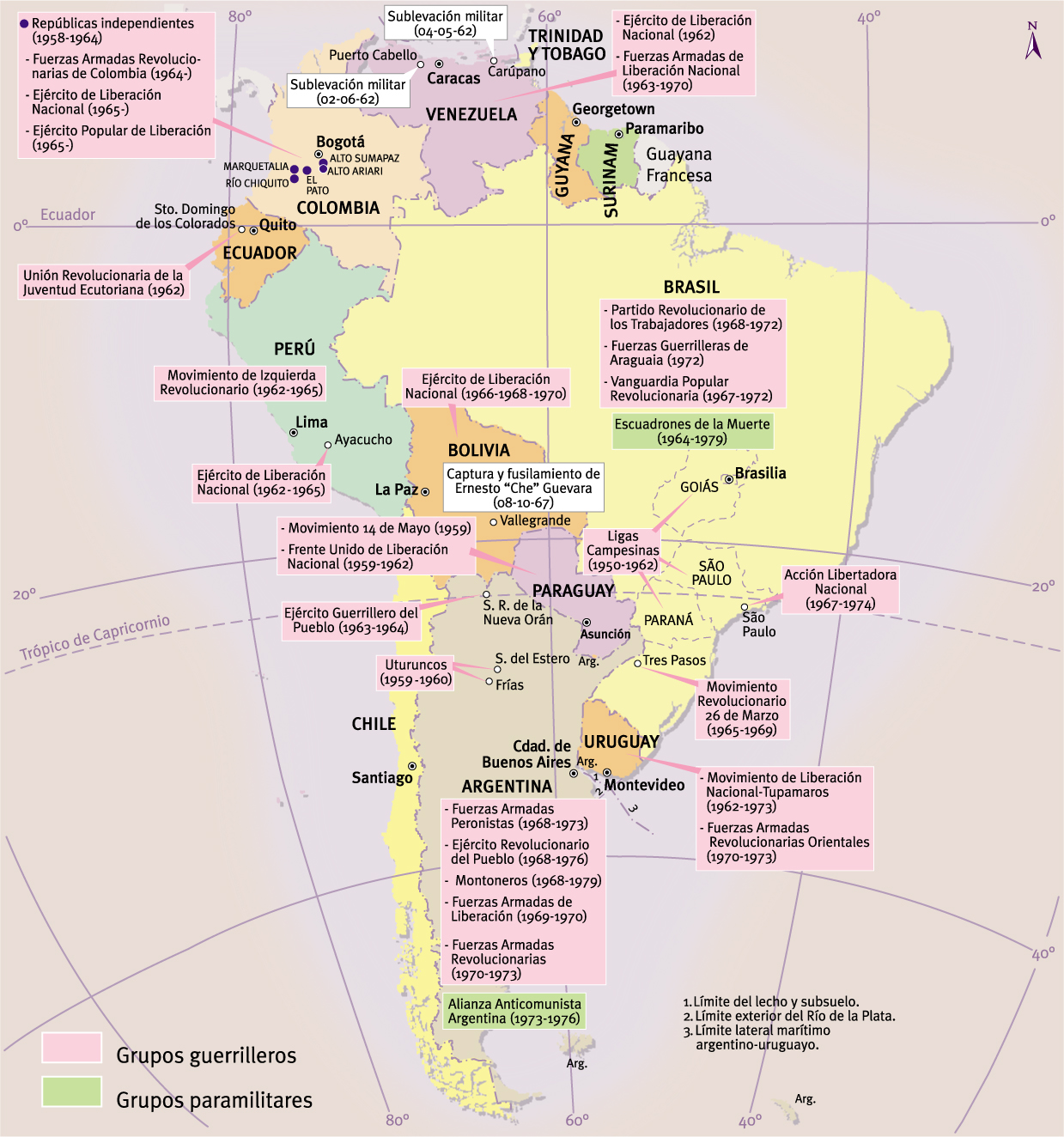 Insurgencia y contrainsurgencia en América del Sur: 1959-1973