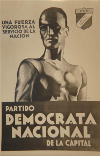 Afiche Partido Democrata Nacional de la Capital