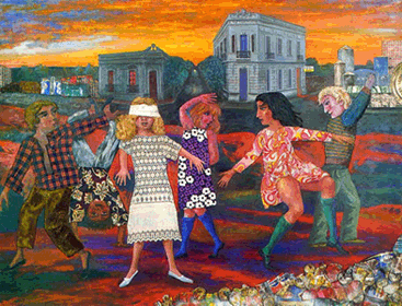 Obra de Berni - El gallito ciego, 1972. 