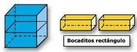 Cubo azul y dos rectángulos amarillos