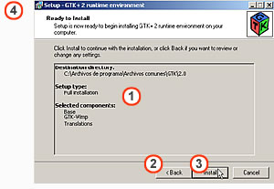 4 - ventana que nos permite verificar la configuración que hemos elegido en los pasos anteriortes