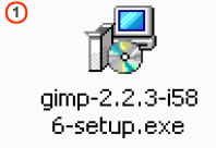 2- Icono del instalador de Gimp 2.2