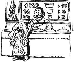 Ilustración de lista de precios de una heladería