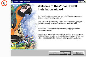 6 - Pantalla de bienvenida de la instalación de Zoner Draw