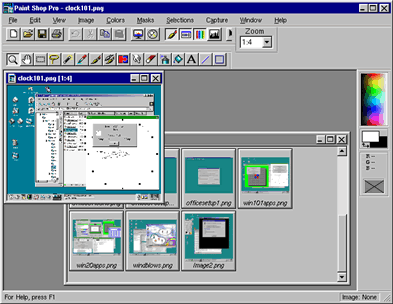 Captura de pantalla de Paint Shop Pro 4