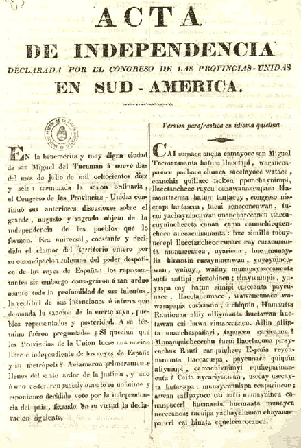 Antiguo grabado que representa la Plaza Mayor de San Miguel de Tucumán.