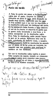 Página anotada