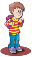 Pedro con mochila