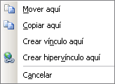 menú contextual