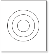 Tres círculos concéntricos