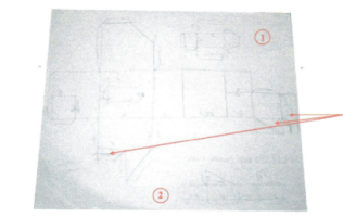 Dibujo de la alcancía descompuesta en planos