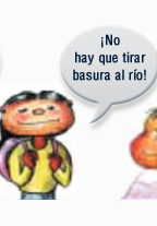 No hay que tirar basura al río