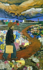 Obra de Berni: Juanito Laguna going to the factory, 1977