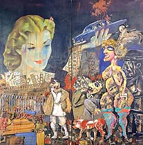 Obra de Berni - La gran tentacin, 1962.
