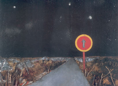 Obra de Berni - Camino bajo los faros, 1975.