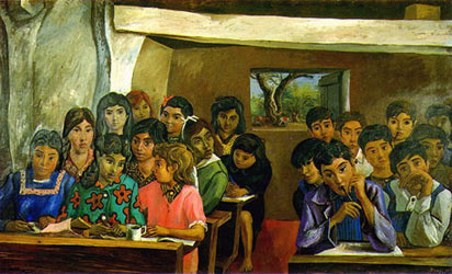 Obra de Berni - Escuelita rural, 1966.