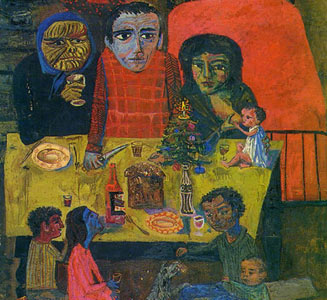 Obra de Berni - La Navidad de Juanito Laguna, 1961. 