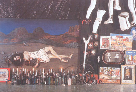 Obra de Berni - La Difunta Correa, instalacin, 1976. 