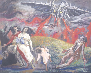 Obra de Berni - Bombardeo, 1963.
