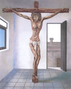 Obra de Berni - Cristo en el departamento, 1980.