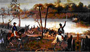 Imagen de la campaña de Belgrano al Paraguay expuesta en el Museo Udaondo, de Luján..