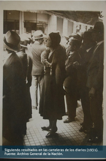 Siguiendo resultados en las carteleras de los diarios (1931)