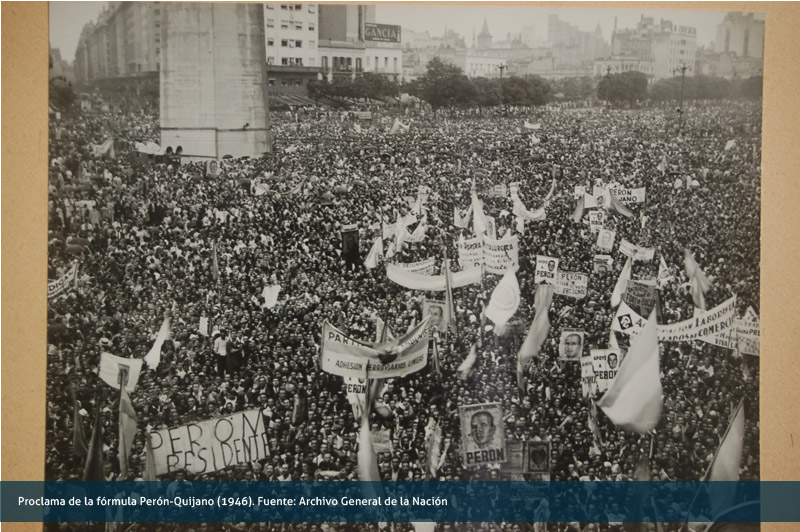 Proclama de la fórmula Perón-Quijano (1946)