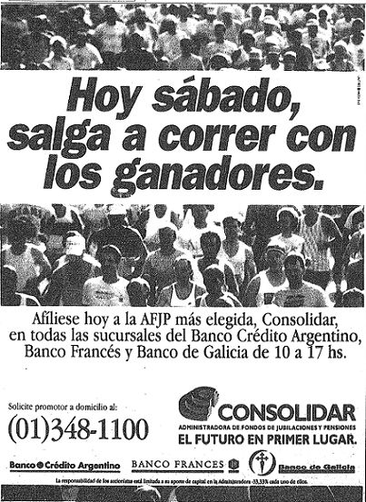 Publicidad de la AFJP Consolidar