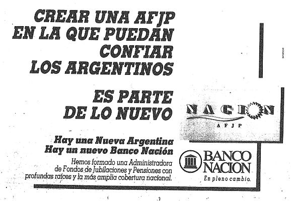 Publicidad de Nación AFJP 