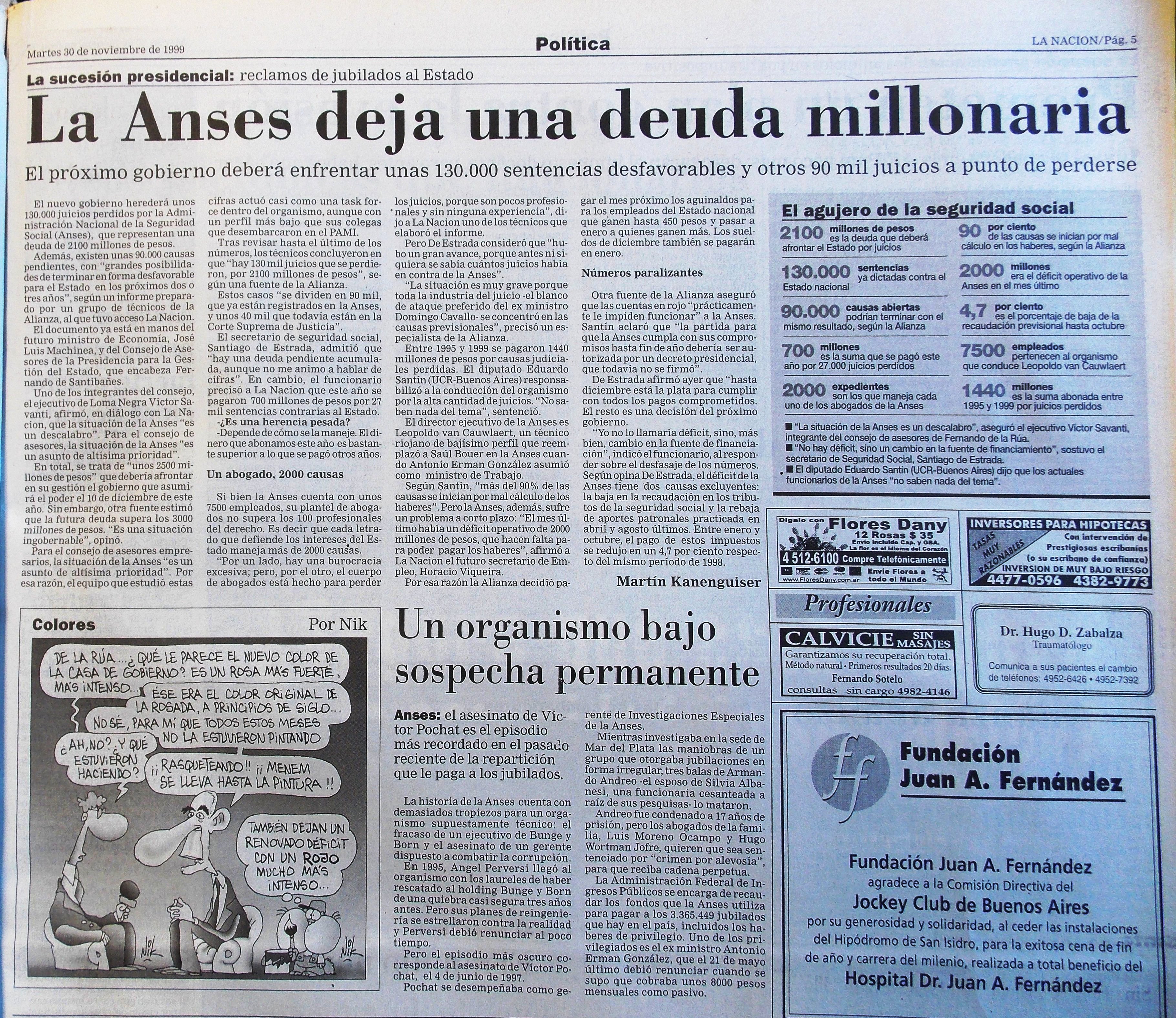 La millonaria deuda de la ANSES