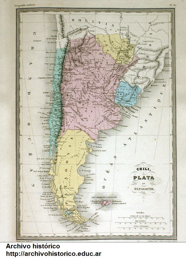 Cuenca del Plata y Patagonia en 1853