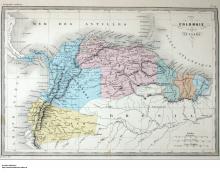 Ecuador Colombia Venezuela y Guayanas  en 1853