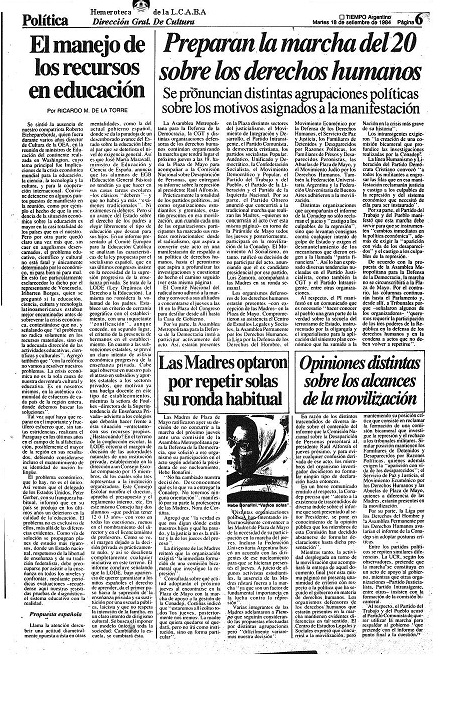 Marcha por DDHH, 1984