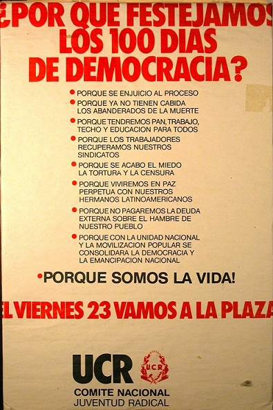 Celebración por los cien días de democracia