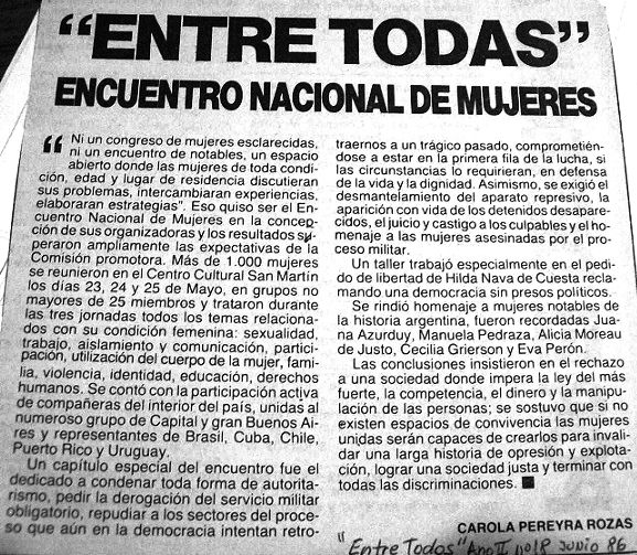 Encuentro Nacional de Mujeres de 1986