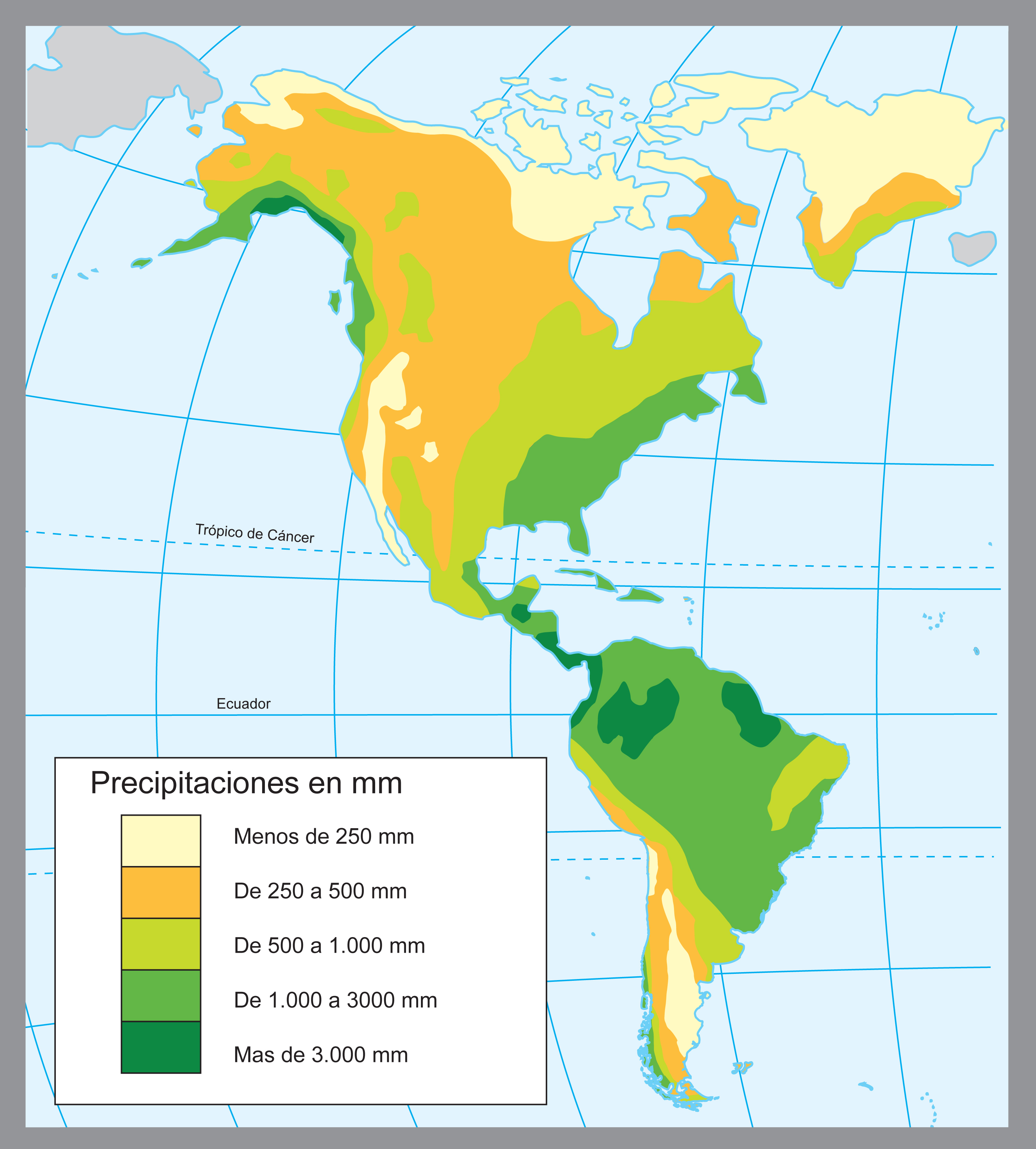 América Isohietas