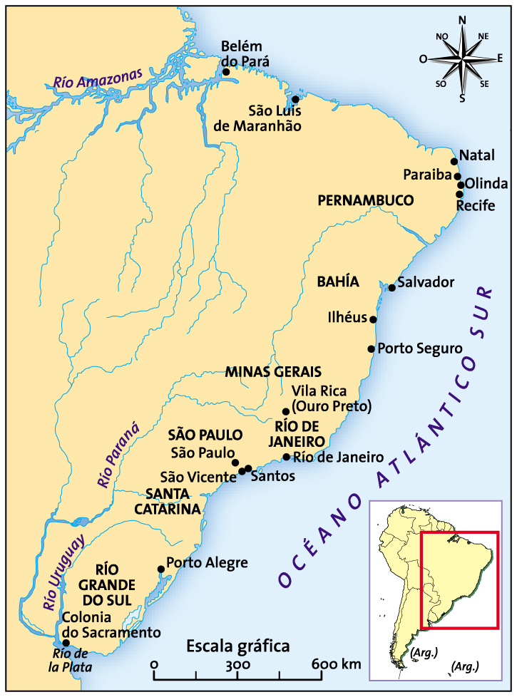 Colonias portuguesas en Brasil