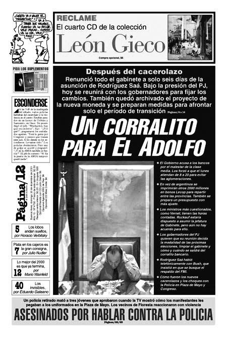 «Un corralito para el Adolfo»