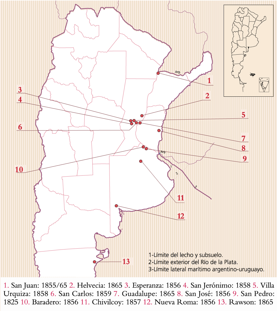 Fundación de colonias, confederaciones y estado de Buenos Aires (1852-1862)