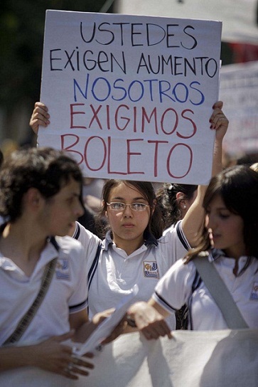 Marcha de estudiantes tucumanos, 2010.