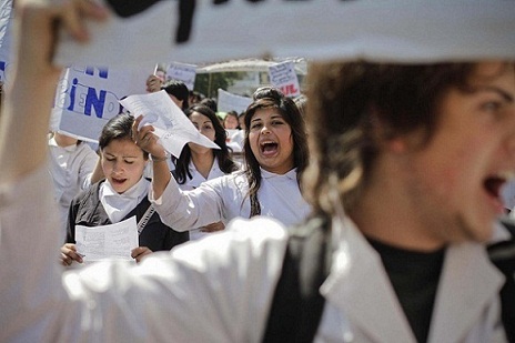 Marcha de estudiantes tucumanos, 2010.