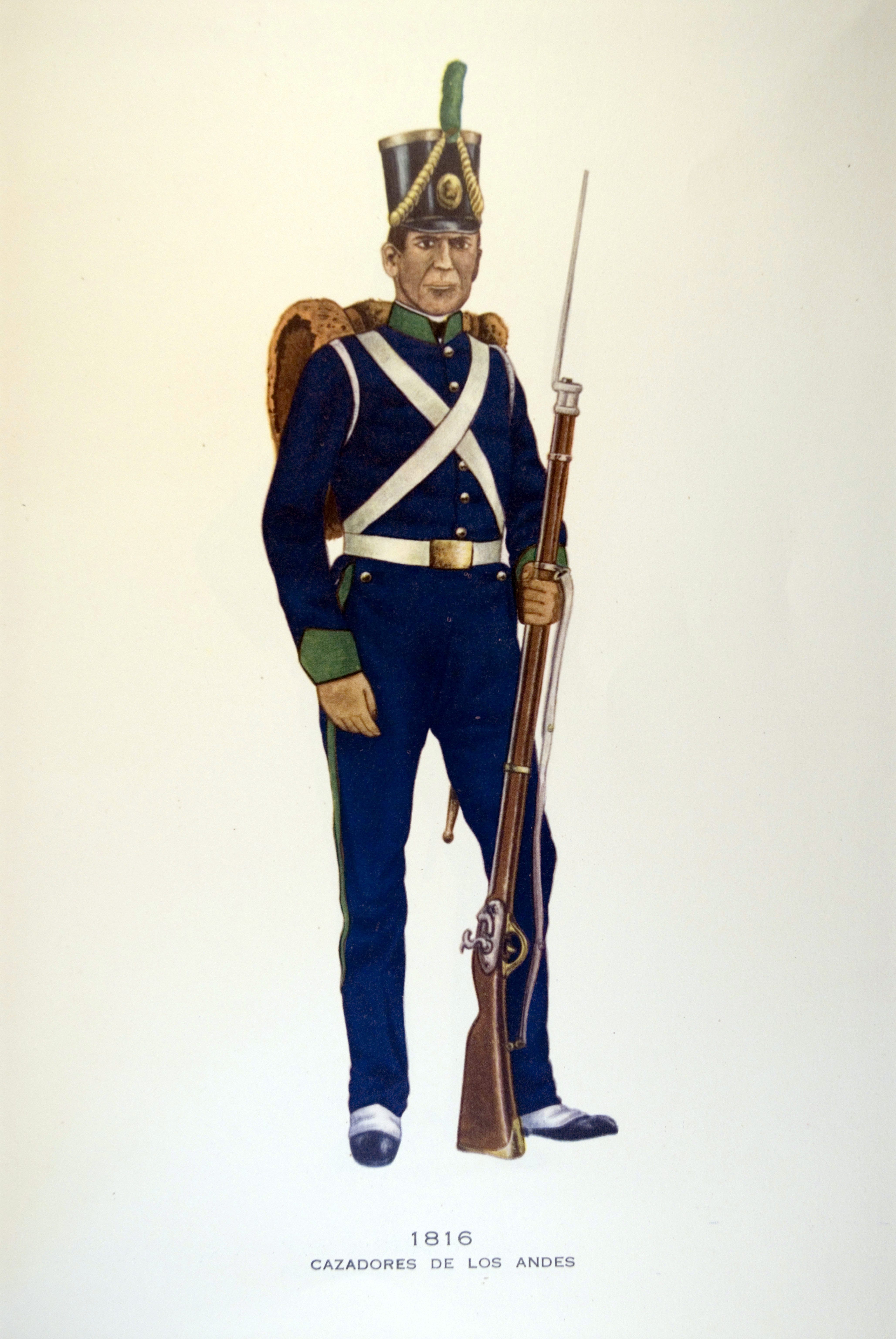 Uniformado de los Cazadores de los Andes