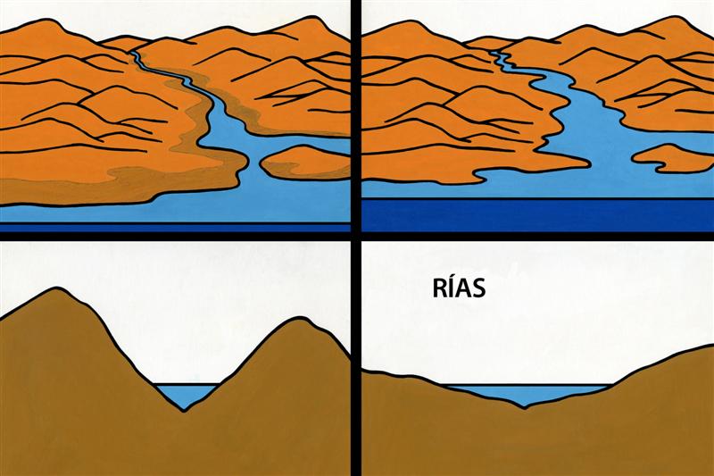 Esquema de una ría