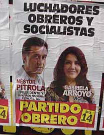 Afiche del Partido Obrero