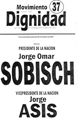 Boleta electoral de Sobisch-Asis