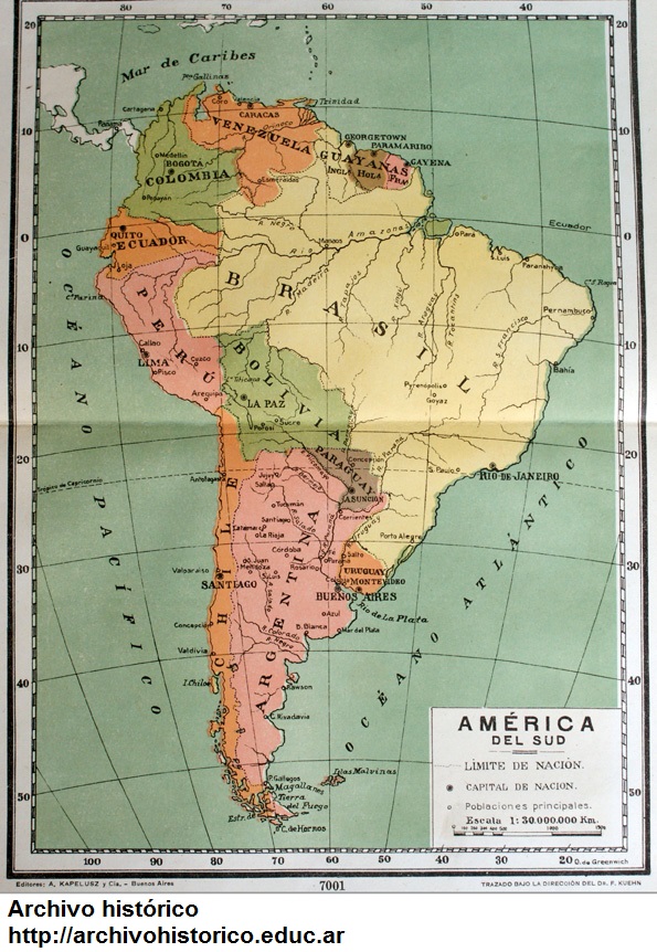América  del Sud en 1950