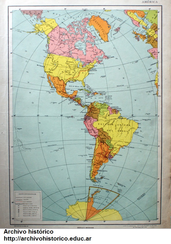 América en 1954