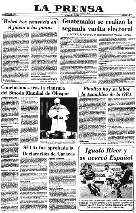 La Prensa, 9/12/1985.