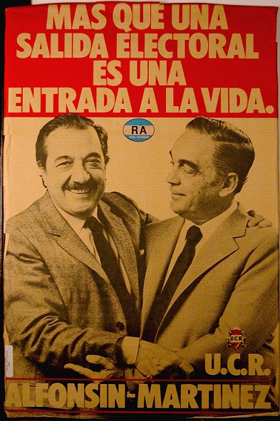 Afiche Alfonsín - Martínez 1983 