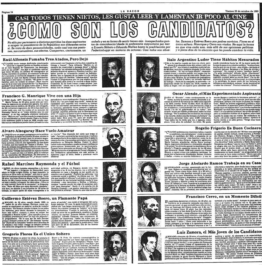 ¿Cómo son los candidatos?
